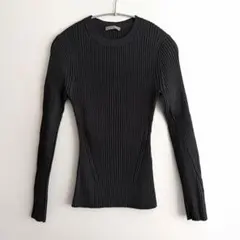 【theory luxe】リブニット／ダークグレー／40／未使用