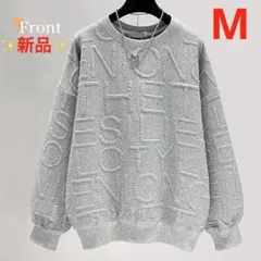 【エンボス加工】トレーナー プルオーバー カットソー 長袖 Tシャツ スウェット