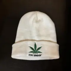 Baby shoop ニット帽 ビーニー 白 マリファナ