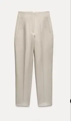 ZARA ハイウエストパンツ　ホワイト