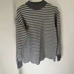 スノーピーク　ボーダーニット　グレー系　Lサイズ　美品のサムネイル