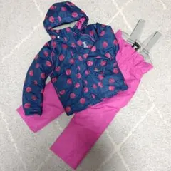 美品★BANANNE スキー スノボ ウェア 上下 120 女の子 雪遊び