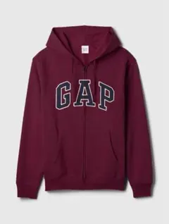 新品未使用 GAP リラックス ロゴ ジップアップパーカー ワインレッド