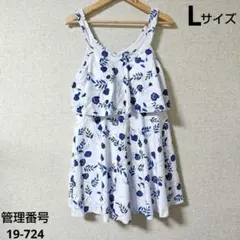 花柄スリーブレスラッシュガード　水着　ワンピース　ビーチウェア　海　川　リゾート