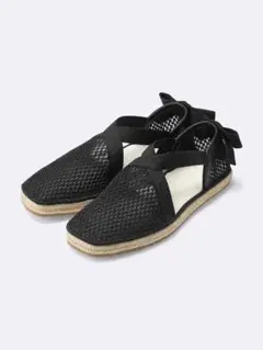 【Ｌサイズ・美品】GU　ライトソールエスパドリーユ+E　黒