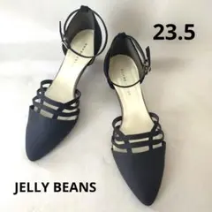 【極美品】JELLY BEANS アンクルストラップパンプス 23.5 黒