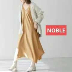 ✨美品✨ NOBLEのフリンジスカーフヘム キャミワンピース（ ランダムヘム）