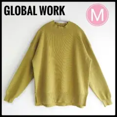 GLOBAL WORK☆もっちりやわらかい長袖ニット マスタード色 М
