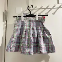 2000s当時物　子供服　ブーフーウー　チェック柄プリーツスカートのサムネイル