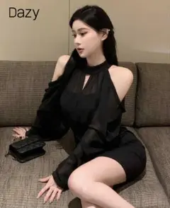 Dazy ブラック タイトドレス SHEIN