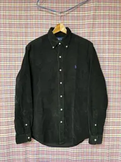 Ralph Lauren ◾️90sビンテージ・ブラック・コーデュロイシャツ◾️