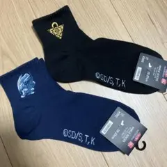 刺繍デザイン ショートソックス 2足セットのサムネイル