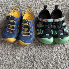 KEEN サンダル ネイビー/イエロー/ブラック/グリーン