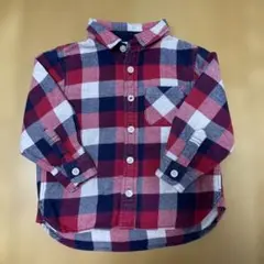 無印良品　チェック柄ネルシャツ　90cm