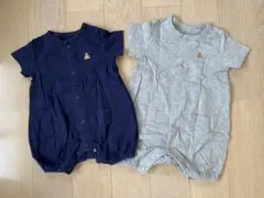 半袖前開きロンパース 2点セット