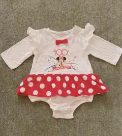 ディズニー100周年 ミニー ロンパース70 美品
