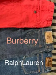デニム2本+赤チノパン　Burberry Ralph Lauren