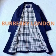 美品　バーバリー　軽い 中綿　コート　L ブラック　ノバチェック　スタンドカラー