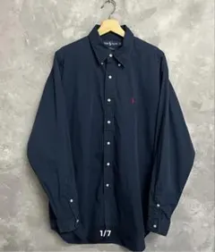 Polo ラルフローレン　ボタンダウンシャツ 長袖シャツ ネイビー系
