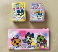 平成レトロ　たまごっち　ロールシール　まめ属&集合2 キラキラおみせっち　筆箱