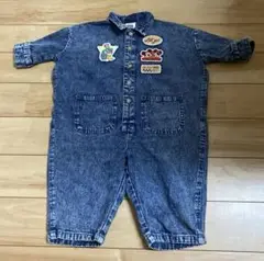 しまむら　リトシーlittc ミッキーつなぎ　ディズニー　トミカデニムサロペット