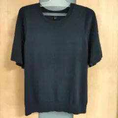 BANANA REPUBLIC 半袖ニット 紺S