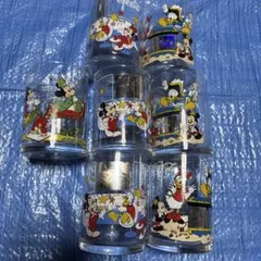 Disney　ディズニー グラス コップ　7個セット　レトロ