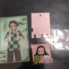 ・竈門炭治郎　極楽湯クリアカード ・禰豆子 アクリルキーホルダー