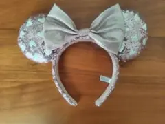 ミニーマウス・ピンク ハート型スパンコールカチューシャ