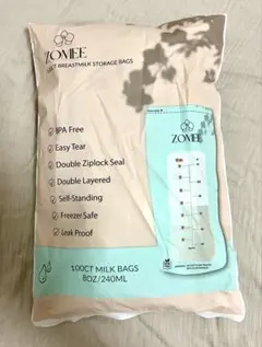 ZOMEEの母乳バッグ100枚　80oz/ 240ml