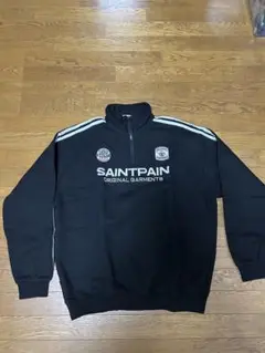 SAINTPAIN ブラック ハーフジップ トレーナー L