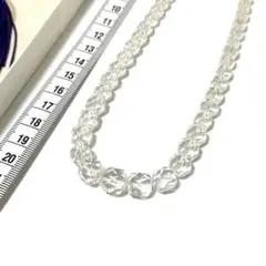 クリスタルビーズネックレス 透明