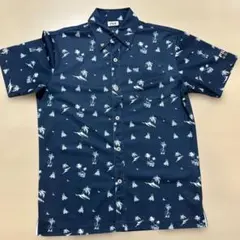 FILA GOLF 半袖シャツ L ネイビー 花柄