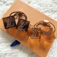 LOUIS VUITTON ヘアゴム 2点セット - メルカリ
