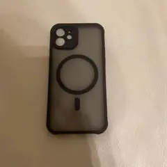 iPhone12用マグセーフ対応ケース 半透明ブラック