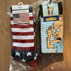 USAフラッグ & Beavis and Butt-Head ソックスセット