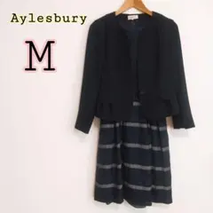 【美品】アリスバーリー M 9号 2点セット ワンピース ジャケット ノーカラー