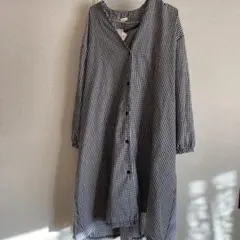 シャツワンピース　ギンガムチェック