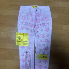 国内入手困難】Guapi グアピ ベルベット ピンク スタック デニム 28 