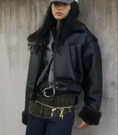 オーバーサイズチェックシャツ