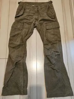 桃太郎ジーンズ ☆ 硫化 バックサテン カーゴ パンツ 7103SP W30