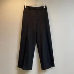 UNIQLO ブラッシュドジャージーワイドパンツ　ダークグレー　Lサイズ