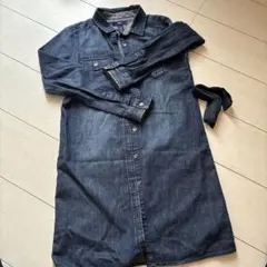 GapKids ダークデニム 長袖ワンピース US L