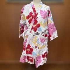 サンリオSanrio ハローキティ2005年製大人　浴衣　未使用品　花柄　レア サンリオSanrio ハローキティ2005年製大人 浴衣 未使用品 花柄 レア