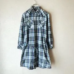 H.R.MARKET ハリウッドランチマーケット　シャツワンピース　チェック　S