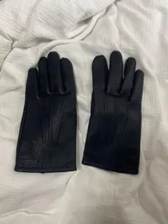 TAKEO KIKUCHI 黒 lether 手袋　レザーグローブ