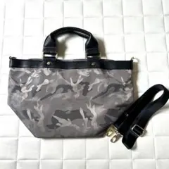Y'SACCSイザック迷彩トートバッグショルダー付き