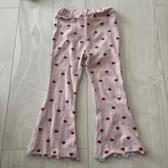 フタフタ　ハート柄フリルボトムス ピンク　110センチ