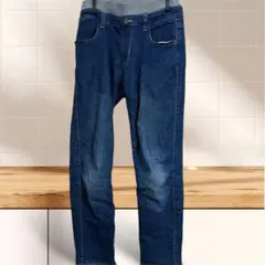 NAVY ダークブルーデニムゴムパンツ　160