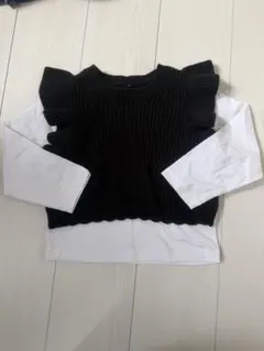 フリル付き長袖カットソー 100cm